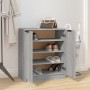 Mueble zapatero de madera contrachapada gris Sonoma 59x35x70 cm