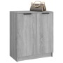 Mueble zapatero de madera contrachapada gris Sonoma 59x35x70 cm