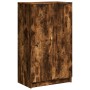Mueble zapatero madera contrachapada roble ahumado 59x35x100 cm