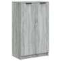Mueble zapatero madera contrachapada gris Sonoma 59x35x100 cm