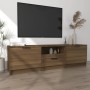 Mueble para TV madera contrachapada roble marrón 140x35x40 cm