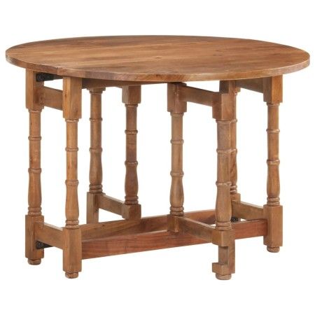 Round solid mango wood dining table 110x76 cm by vidaXL, Kitchen and dining tables - Ref: Foro24-321701, Price: 303,56 €, Dis...