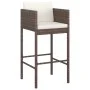 Kitchen stools with cushions 4 pcs brown synthetic rattan by vidaXL, Garden chairs - Ref: Foro24-316659, Price: 227,14 €, Dis...