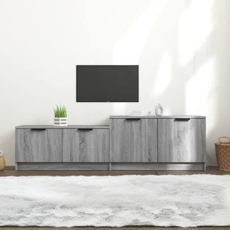 Mueble de TV madera contrachapada gris Sonoma 158,5x36x45 cm en Muebles TV | Comprar online en Foro24