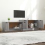 Mueble de TV madera contrachapada gris Sonoma 158,5x36x45 cm en Muebles TV | Comprar online en Foro24