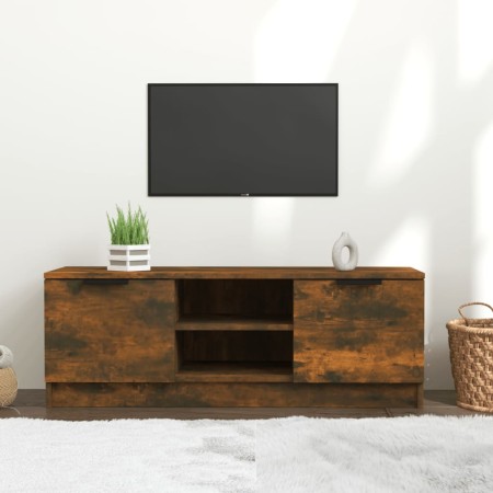 Mueble de TV madera contrachapada roble ahumado 102x35x36,5 cm en Muebles TV | Comprar online en Foro24