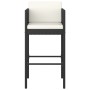 Küchenhocker mit Kissen 4 Stück schwarzes synthetisches Rattan von vidaXL, Gartenstühle - Ref: Foro24-316660, Preis: 224,75 €...