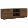 Mueble de TV madera contrachapada marrón roble 102x35x36,5 cm