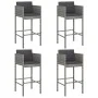 Taburetes de cocina con cojines 4 unidades ratán sintético gris von vidaXL, Gartenstühle - Ref: Foro24-316661, Preis: 225,89 ...