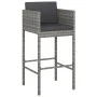 Taburetes de cocina con cojines 4 unidades ratán sintético gris von vidaXL, Gartenstühle - Ref: Foro24-316661, Preis: 225,89 ...