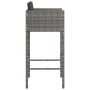 Taburetes de cocina con cojines 4 unidades ratán sintético gris de vidaXL, Sillas de jardín - Ref: Foro24-316661, Precio: 227...