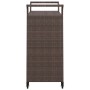 Barwagen mit Schublade aus braunem synthetischem Rattan, 100 x 45 x 97 cm von vidaXL, Küchen- und Speisewagen - Ref: Foro24-3...
