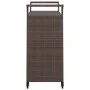 Barwagen mit Schublade aus braunem synthetischem Rattan, 100 x 45 x 97 cm von vidaXL, Küchen- und Speisewagen - Ref: Foro24-3...
