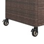 Barwagen mit Schublade aus braunem synthetischem Rattan, 100 x 45 x 97 cm von vidaXL, Küchen- und Speisewagen - Ref: Foro24-3...