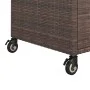 Barwagen mit Schublade aus braunem synthetischem Rattan, 100 x 45 x 97 cm von vidaXL, Küchen- und Speisewagen - Ref: Foro24-3...