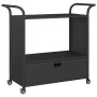 Bar cart with black synthetic rattan drawer 100x45x97 cm by vidaXL, Kitchen and dining carts - Ref: Foro24-316663, Price: 178...