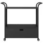 Barwagen mit schwarzer Schublade aus synthetischem Rattan, 100 x 45 x 97 cm von vidaXL, Küchen- und Speisewagen - Ref: Foro24...