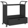 Bar cart with black synthetic rattan drawer 100x45x97 cm by vidaXL, Kitchen and dining carts - Ref: Foro24-316663, Price: 178...