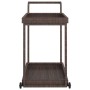 Brown synthetic rattan bar cart 100x45x83 cm by vidaXL, Kitchen and dining carts - Ref: Foro24-316665, Price: 96,26 €, Discou...