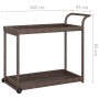 Brown synthetic rattan bar cart 100x45x83 cm by vidaXL, Kitchen and dining carts - Ref: Foro24-316665, Price: 96,26 €, Discou...