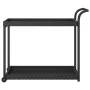 Barwagen aus schwarzem synthetischem Rattan 100x45x83 cm von vidaXL, Küchen- und Speisewagen - Ref: Foro24-316666, Preis: 93,...