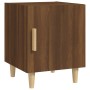 Mesita de noche madera contrachapada color roble marrón