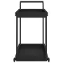Barwagen aus schwarzem synthetischem Rattan 100x45x83 cm von vidaXL, Küchen- und Speisewagen - Ref: Foro24-316666, Preis: 93,...