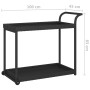 Barwagen aus schwarzem synthetischem Rattan 100x45x83 cm von vidaXL, Küchen- und Speisewagen - Ref: Foro24-316666, Preis: 94,...