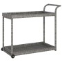 Grauer Barwagen aus synthetischem Rattan, 100 x 45 x 83 cm von vidaXL, Küchen- und Speisewagen - Ref: Foro24-316667, Preis: 9...