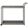 Grauer Barwagen aus synthetischem Rattan, 100 x 45 x 83 cm von vidaXL, Küchen- und Speisewagen - Ref: Foro24-316667, Preis: 9...