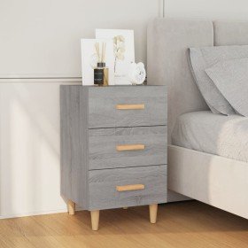 Mesita de noche madera de ingeniería gris Sonoma 40x40x66 cm Mesita de noche madera de ingeniería gris Sonoma 40x40x66 cm