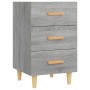 Mesita de noche madera de ingeniería gris Sonoma 40x40x66 cm