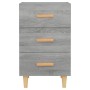 Mesita de noche madera de ingeniería gris Sonoma 40x40x66 cm