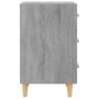 Mesita de noche madera de ingeniería gris Sonoma 40x40x66 cm