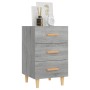 Mesita de noche madera de ingeniería gris Sonoma 40x40x66 cm