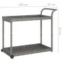 Gray synthetic rattan bar cart 100x45x83 cm by vidaXL, Kitchen and dining carts - Ref: Foro24-316667, Price: 95,09 €, Discoun...