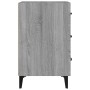 Mesita de noche madera de ingeniería gris Sonoma 40x40x66 cm