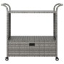 Bar cart with gray synthetic rattan drawer 100x45x97 cm by vidaXL, Kitchen and dining carts - Ref: Foro24-316664, Price: 176,...
