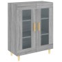 Aparador de madera de ingeniería gris Sonoma 69,5x34x90 cm