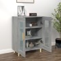 Aparador de madera de ingeniería gris Sonoma 69,5x34x90 cm