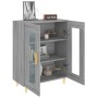 Aparador de madera de ingeniería gris Sonoma 69,5x34x90 cm