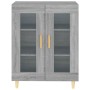 Aparador de madera de ingeniería gris Sonoma 69,5x34x90 cm