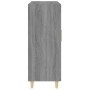 Aparador de madera de ingeniería gris Sonoma 69,5x34x90 cm