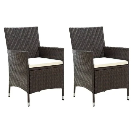 Gartenstühle mit Kissen 2 Einheiten synthetisches Rattan braun von vidaXL, Gartenstühle - Ref: Foro24-316679, Preis: 169,69 €...