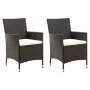 Gartenstühle mit Kissen 2 Einheiten synthetisches Rattan braun von vidaXL, Gartenstühle - Ref: Foro24-316679, Preis: 169,69 €...