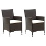 Gartenstühle mit Kissen 2 Einheiten synthetisches Rattan braun von vidaXL, Gartenstühle - Ref: Foro24-316679, Preis: 171,72 €...