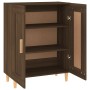 Aparador madera contrachapada marrón roble 69,5x34x90 cm