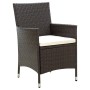 Garden chairs with cushions, 2 units, synthetic brown rattan by vidaXL, Garden chairs - Ref: Foro24-316679, Price: 171,72 €, ...