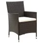 Gartenstühle mit Kissen 2 Einheiten synthetisches Rattan braun von vidaXL, Gartenstühle - Ref: Foro24-316679, Preis: 169,69 €...