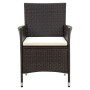 Garden chairs with cushions, 2 units, synthetic brown rattan by vidaXL, Garden chairs - Ref: Foro24-316679, Price: 171,72 €, ...